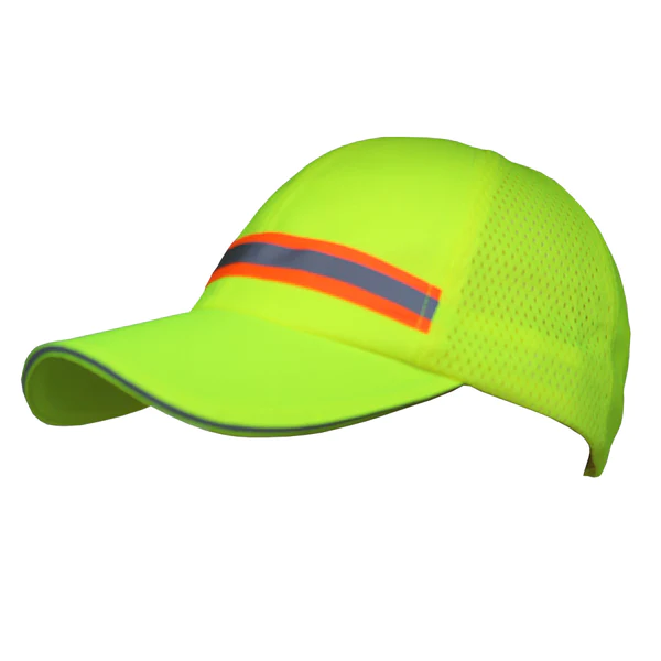 Lime Hiviz golf cap with reflective